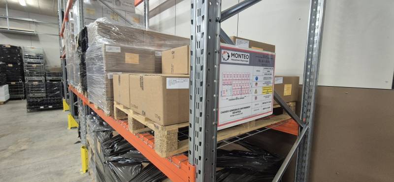Racks à palette charge lourde pour le stockage de palettes de bouteilles de vin chez un producteur vinicole du Mâconnais