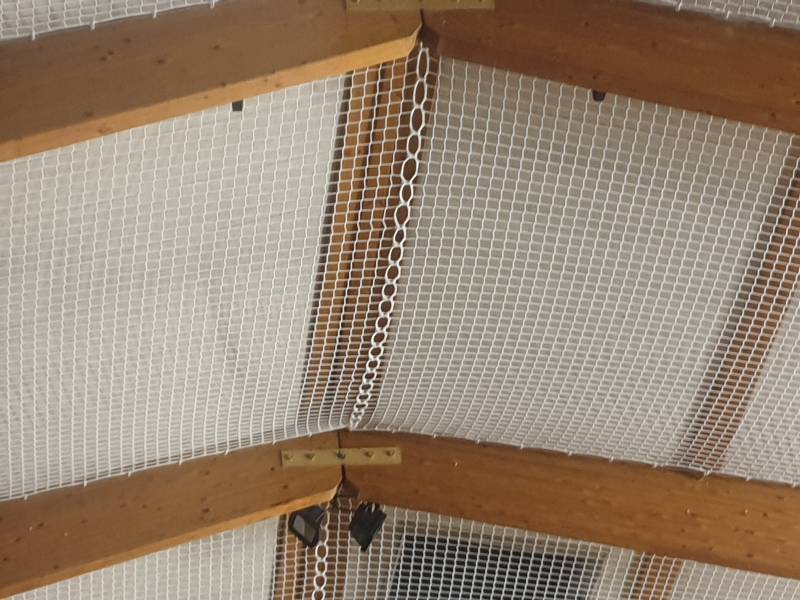 Filet sous plafond en PPhr pour sécuriser la chutes des éléments se détachant du plafond à l'Arbresle
